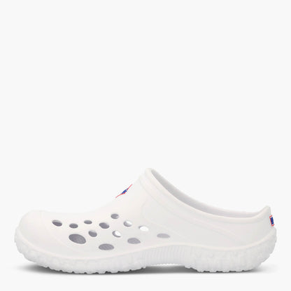 Muckster Lite Liberty Men's Clog MMLCMU01 white clog shoe on a white background