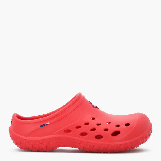 Muckster Lite Liberty Men's Clog MMLCMU60 red clog shoe on a white background